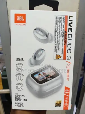 JBL Live Buds 3 True Wireless Earbuds in Silver.