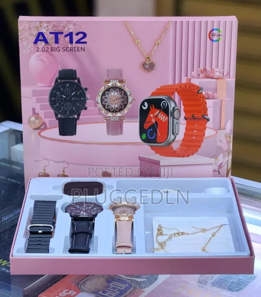 3 Watches Gift Set – 1 Smartwatch + 2 Classic Watch