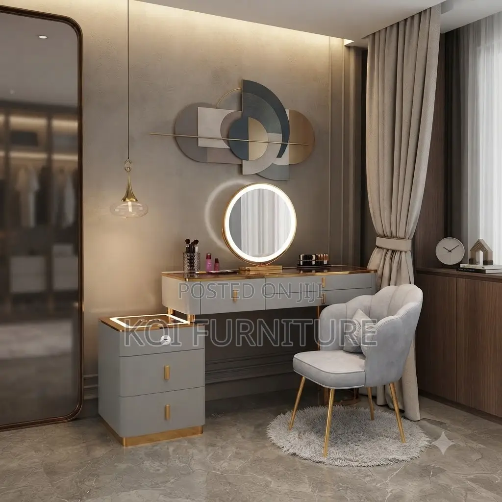 Dressers; Bedroom Fashioned Dressing Room Vanity Set