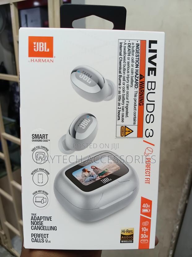 JBL Live Buds 3 True Wireless Noise Cancelling Earbuds - White - thumbnail 2