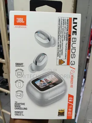 JBL Live Buds 3 True Wireless Noise Cancelling Earbuds - White