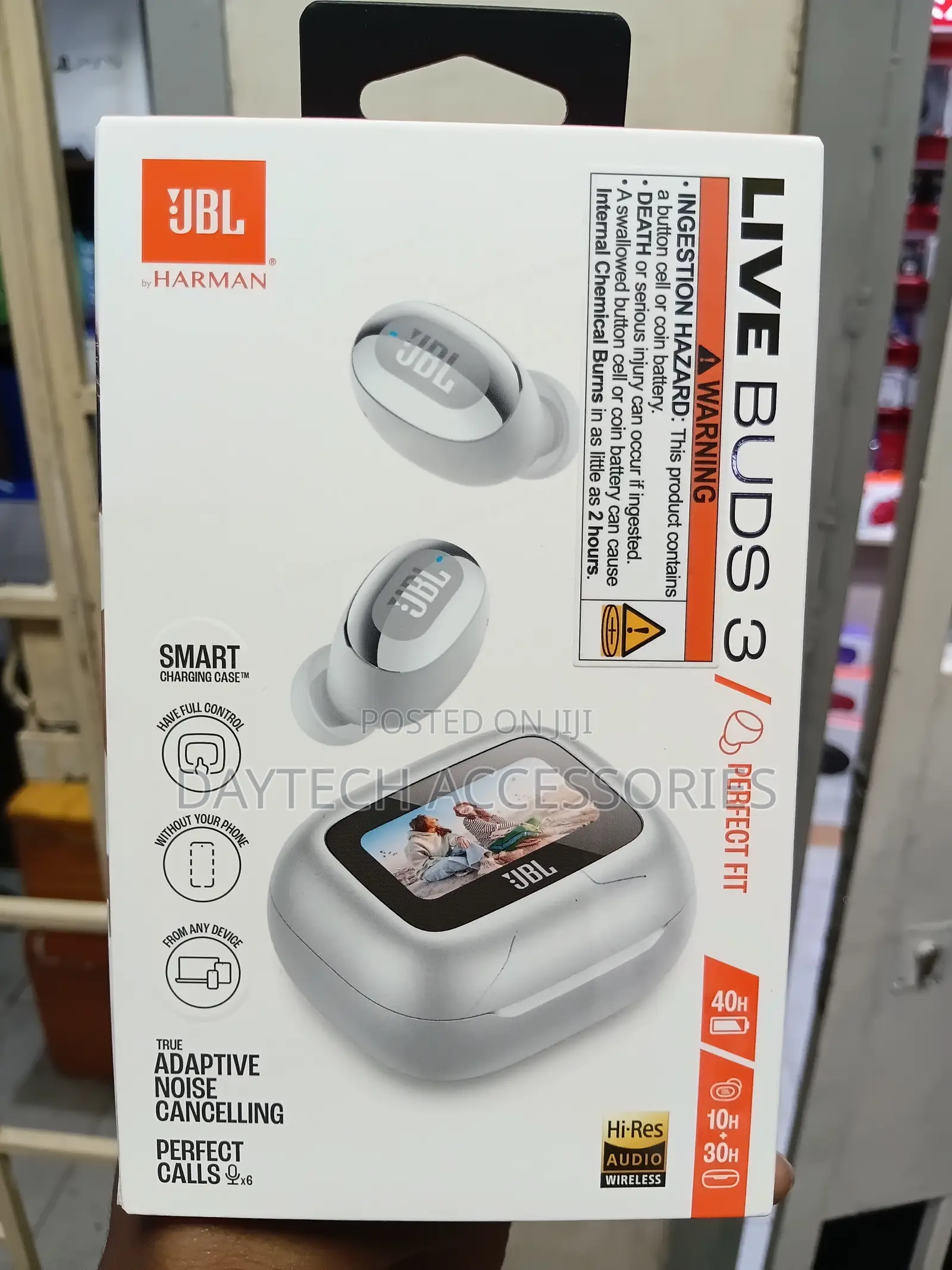 JBL Live Buds 3 True Wireless Noise Cancelling Earbuds - White