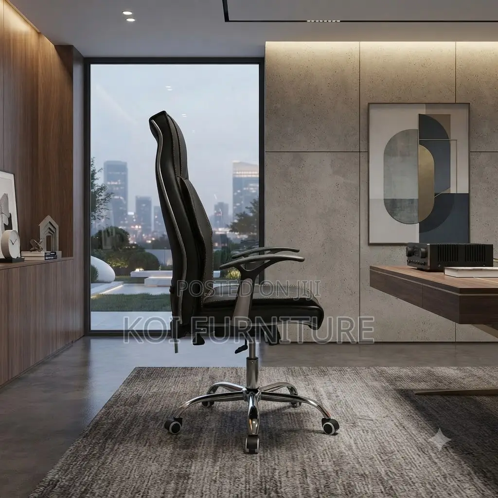 Office Chairs; Recliner Leather High Contoured Back Chairs