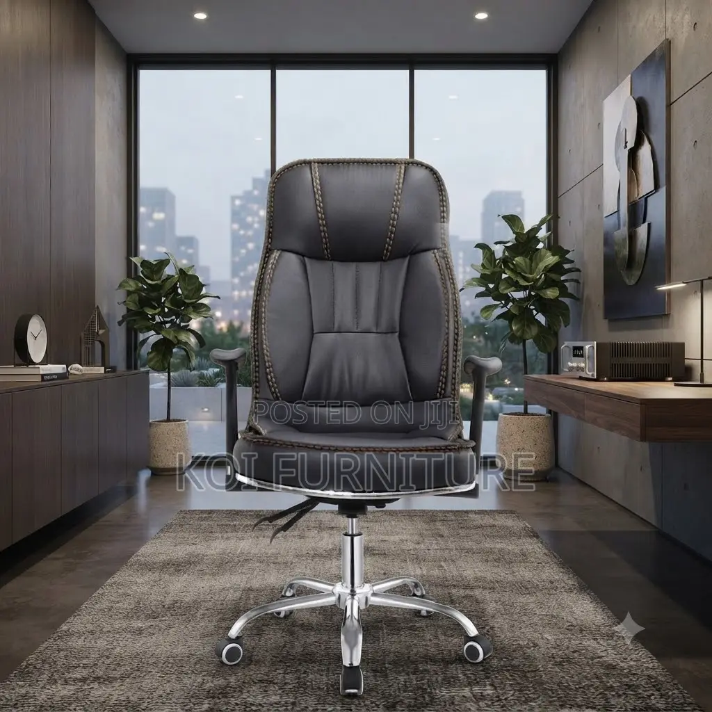 Office Chairs; Recliner Leather High Contoured Back Chairs