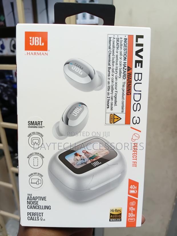 JBL Live Buds 3 Earbuds Silver-Colored Design and Smart Charging Case. - thumbnail 4