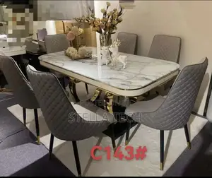 6 Sitter Executive Modern Advanced Marble Dinning Table