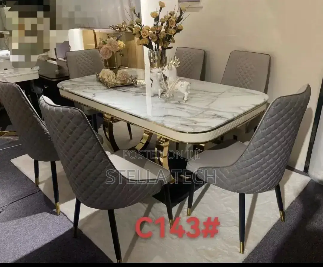 6 Sitter Executive Modern Advanced Marble Dinning Table