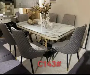 6 Sitter Executive Modern Advanced Marble Dinning Table