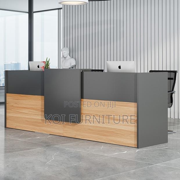 Reception Desk; 1.8 Meter Construction Reception Table Desk - main view