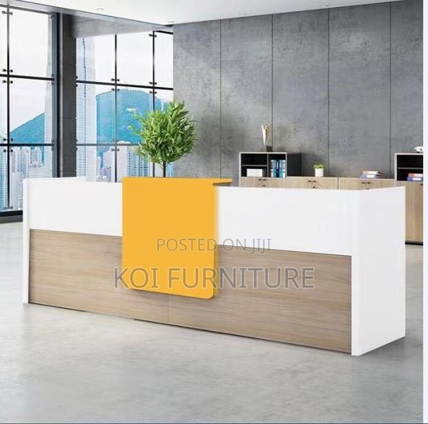 Reception Desk; 1.8 Meter Construction Reception Table Desk - thumbnail 2