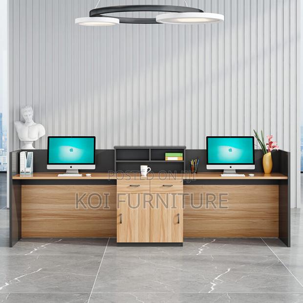 Reception Desk; 1.8 Meter Construction Reception Table Desk - thumbnail 3