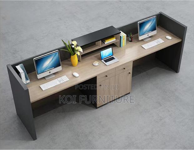 Reception Desk; 1.8 Meter Construction Reception Table Desk - thumbnail 6