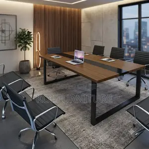 Boardroom Table; 2.4 Executive Boardroom Table With Sturdy Base