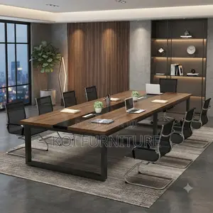 Boardroom Table; 2.4 Executive Boardroom Table With Sturdy Base