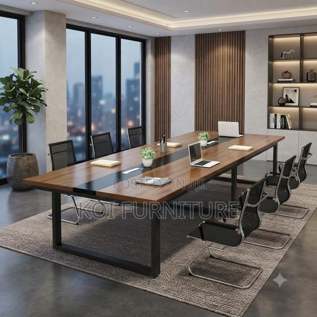 Boardroom Table; 2.4 Executive Boardroom Table With Sturdy Base - thumbnail 3