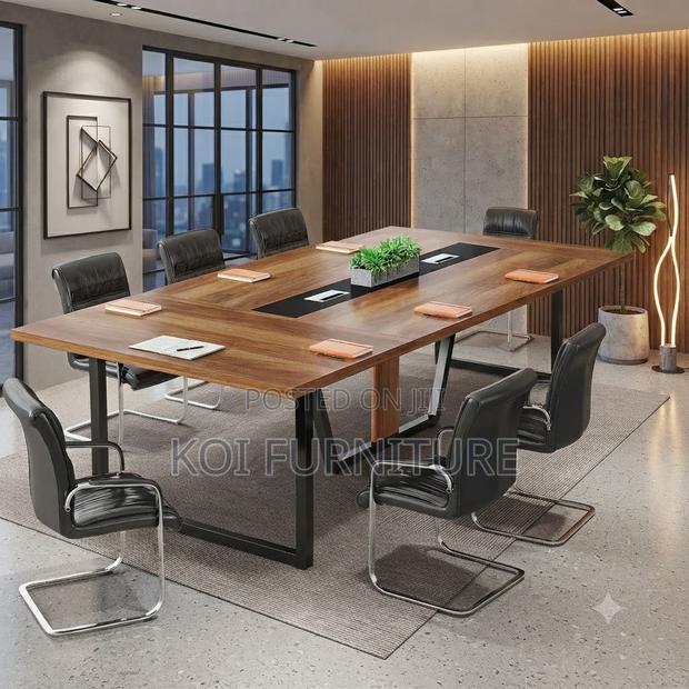 Boardroom Table; 2.4 Executive Boardroom Table With Sturdy Base - thumbnail 5