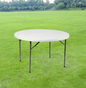 Conference Table: Round Large Capacity Table With Panel Steel Frame