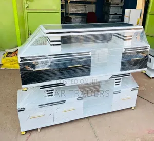 Marble Coating and Light Executive Tv Stand
