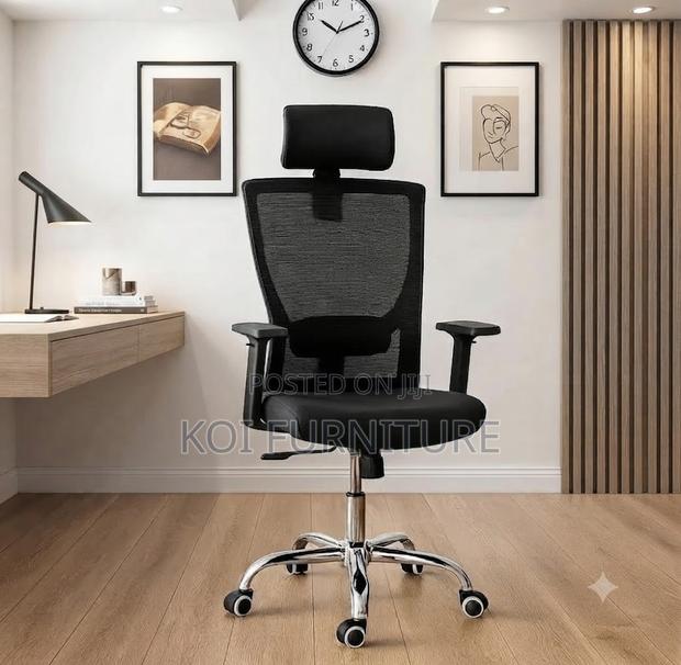 Office Chairs; High Backrest Ergonomic Fabric Office Design Chairs - thumbnail 2