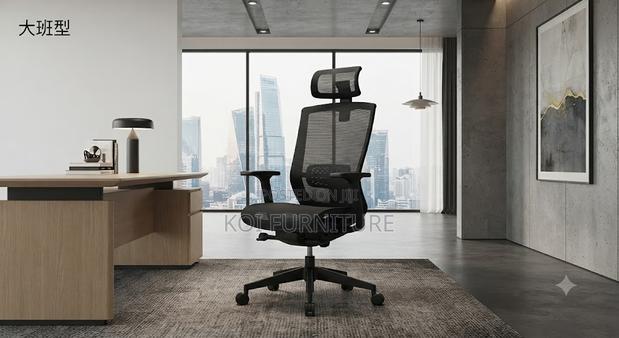 Office Chairs; High Backrest Ergonomic Fabric Office Design Chairs - thumbnail 3