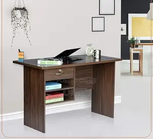 Office Desk : 900cm 2-Drawer Open Study Desk
