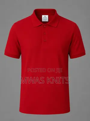 Red Plain Polo Tshirt Fashion