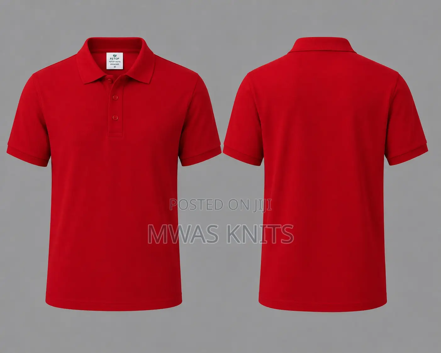Red Plain Polo Tshirt Fashion