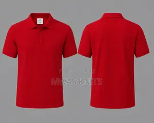 Red Plain Polo Tshirt Fashion