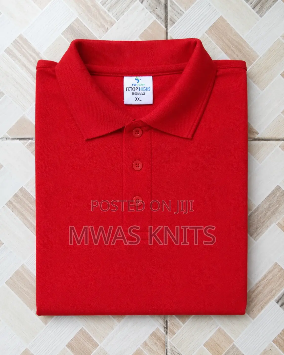 Red Plain Polo Tshirt Fashion