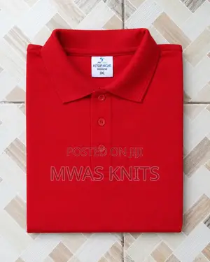 Red Plain Polo Tshirt Fashion