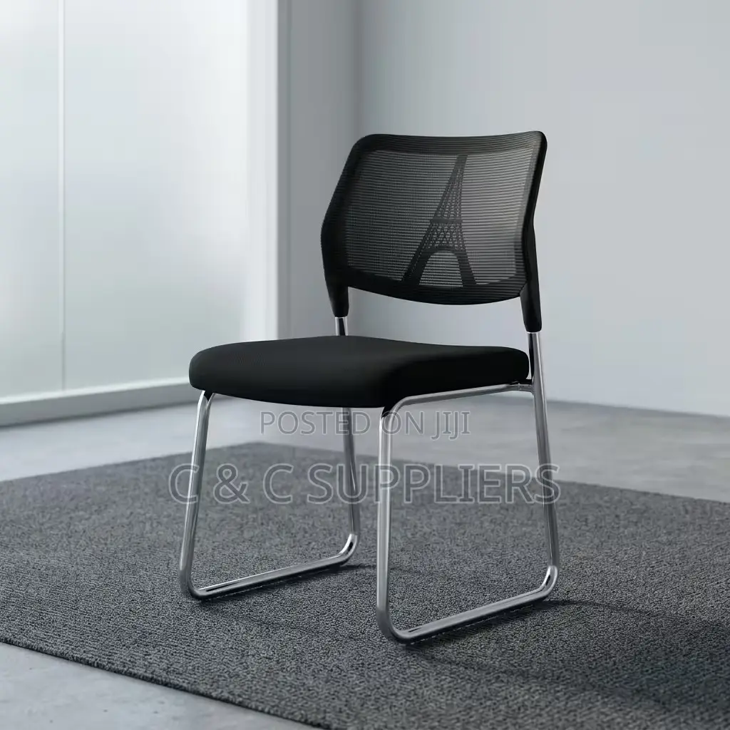 Medium Back Armless Reception Mesh Chair