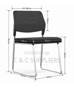 Medium Back Armless Reception Mesh Chair