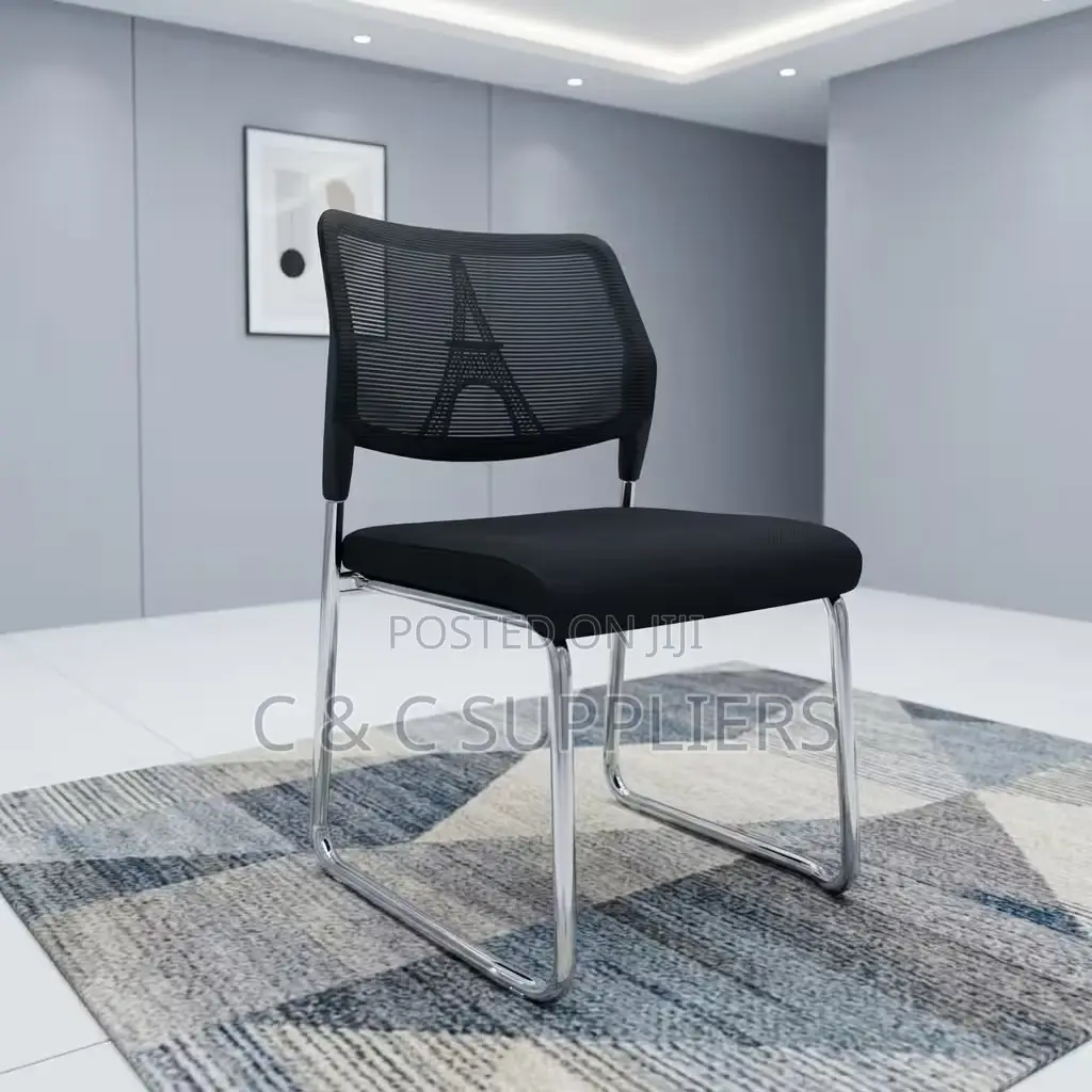 Medium Back Armless Reception Mesh Chair