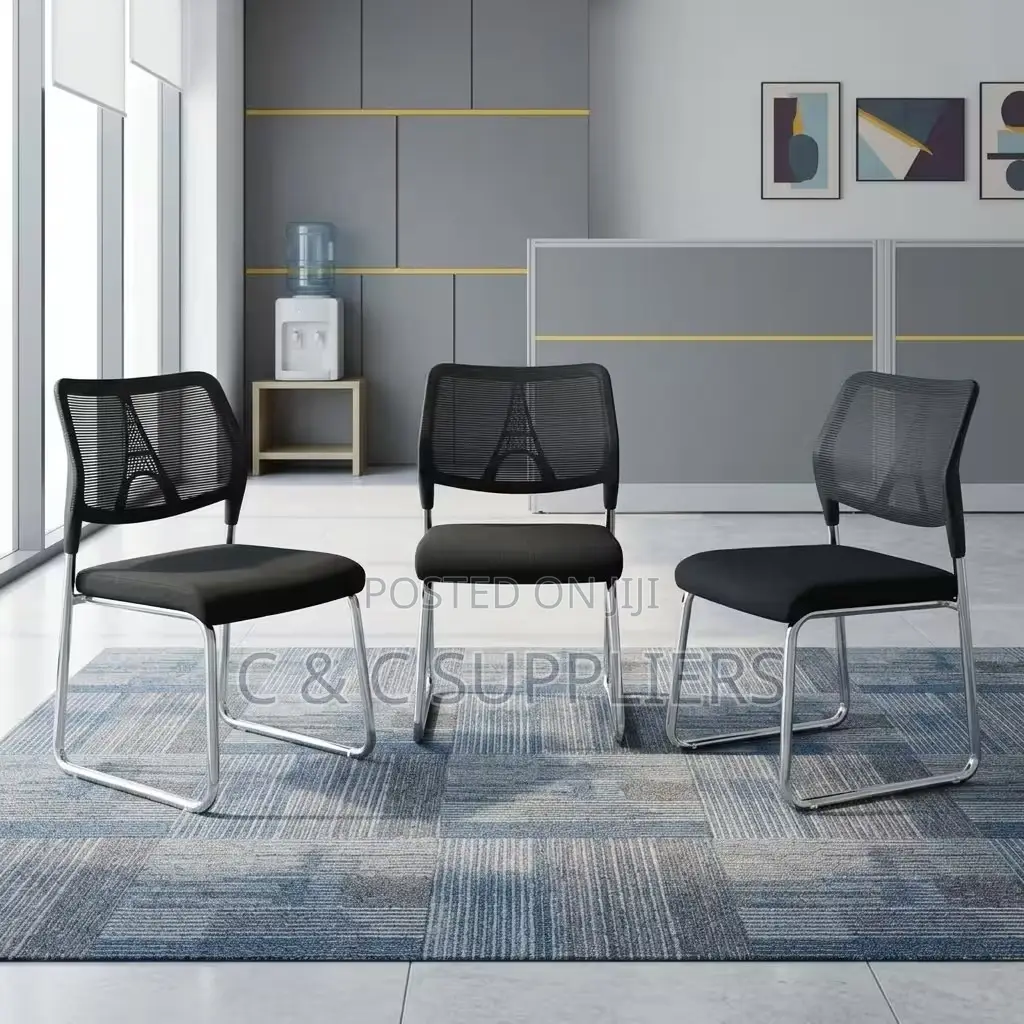 Medium Back Armless Reception Mesh Chair
