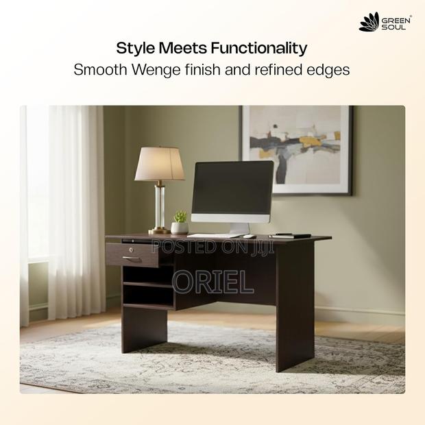 Office Desk : 900cm 2-Drawer Open Study Desk - thumbnail 8