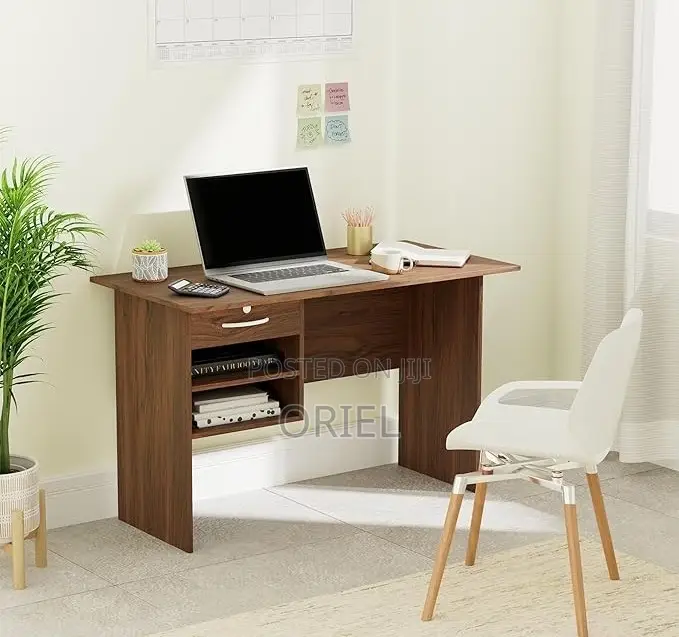 Office Desk : 900cm 2-Drawer Open Study Desk