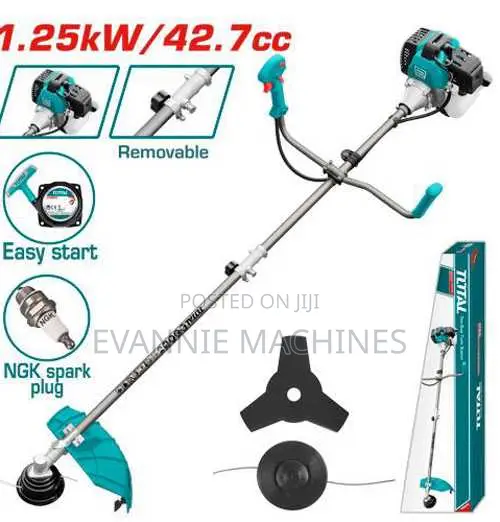 Total Gasoline Grass Trimmer and Bush Cutter 42.7cc 1.25kw(2hp)
