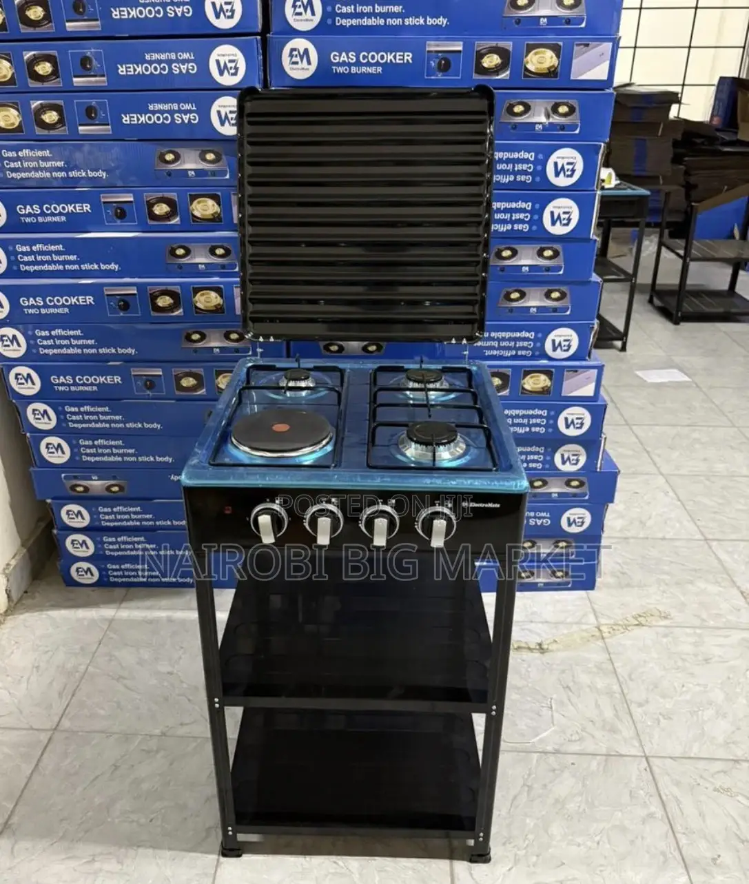 Electromate 3+1 Standing Cooker With Shelves