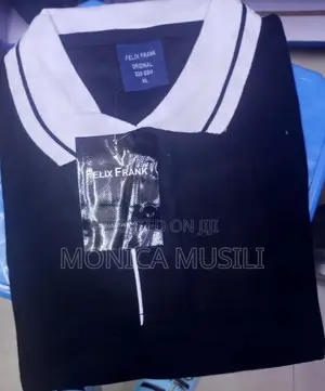 White Body, Collar Black Poloshirts