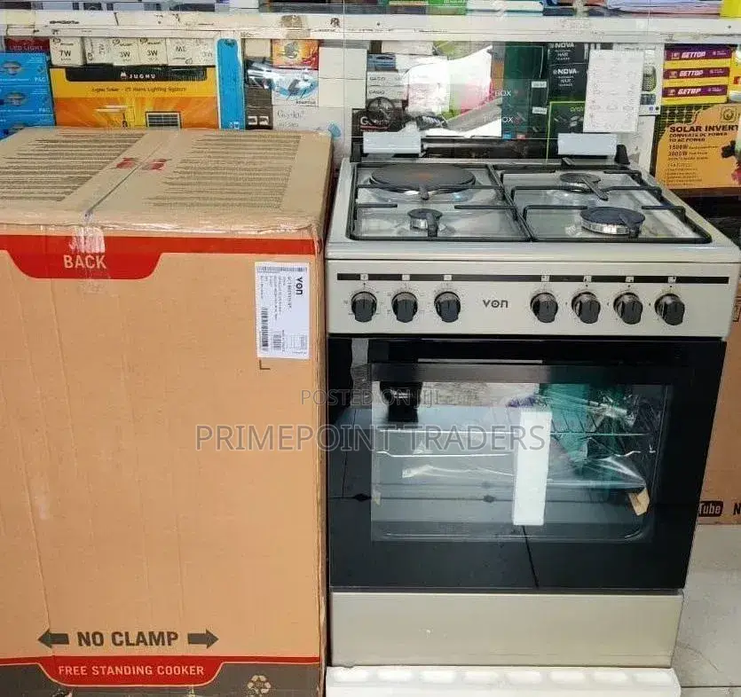 Von Cooker 60 by 60 3 Gas +1 Electric With Electric Oven