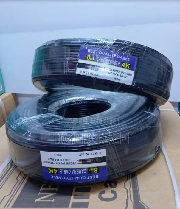 8mp Camera Cable 100m Rg59 With Power Cctv Cable System