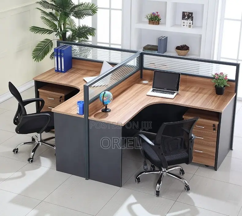 Office Workstation : 2-Way T-Shaped Modular Workstation