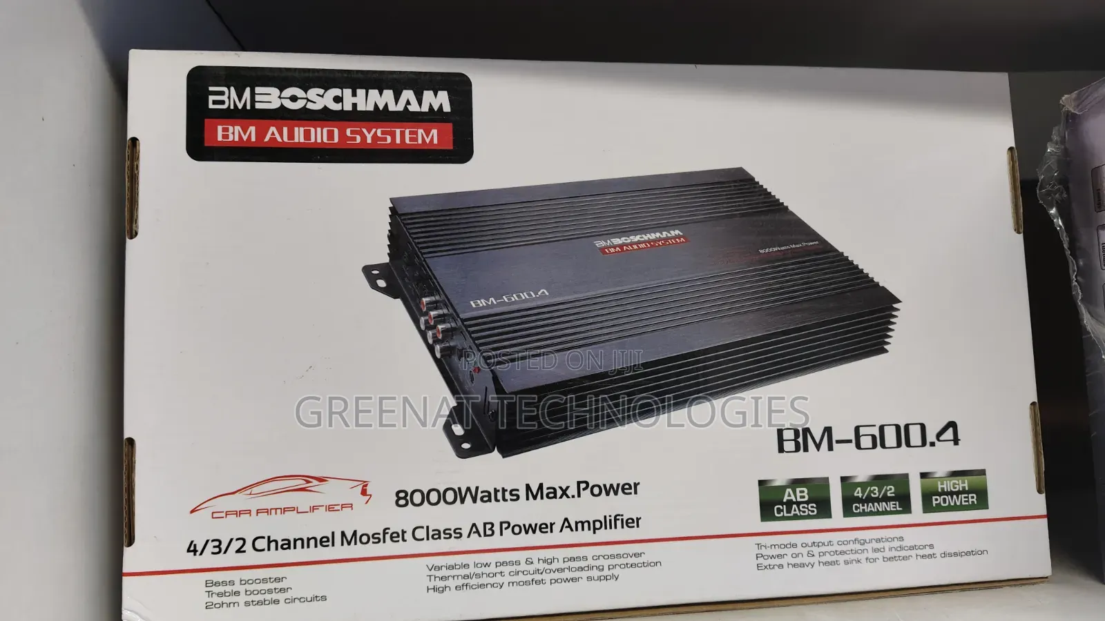 Boschmann Bm-600.4 Car Audio Amplifier 8000w Max 4-Channel