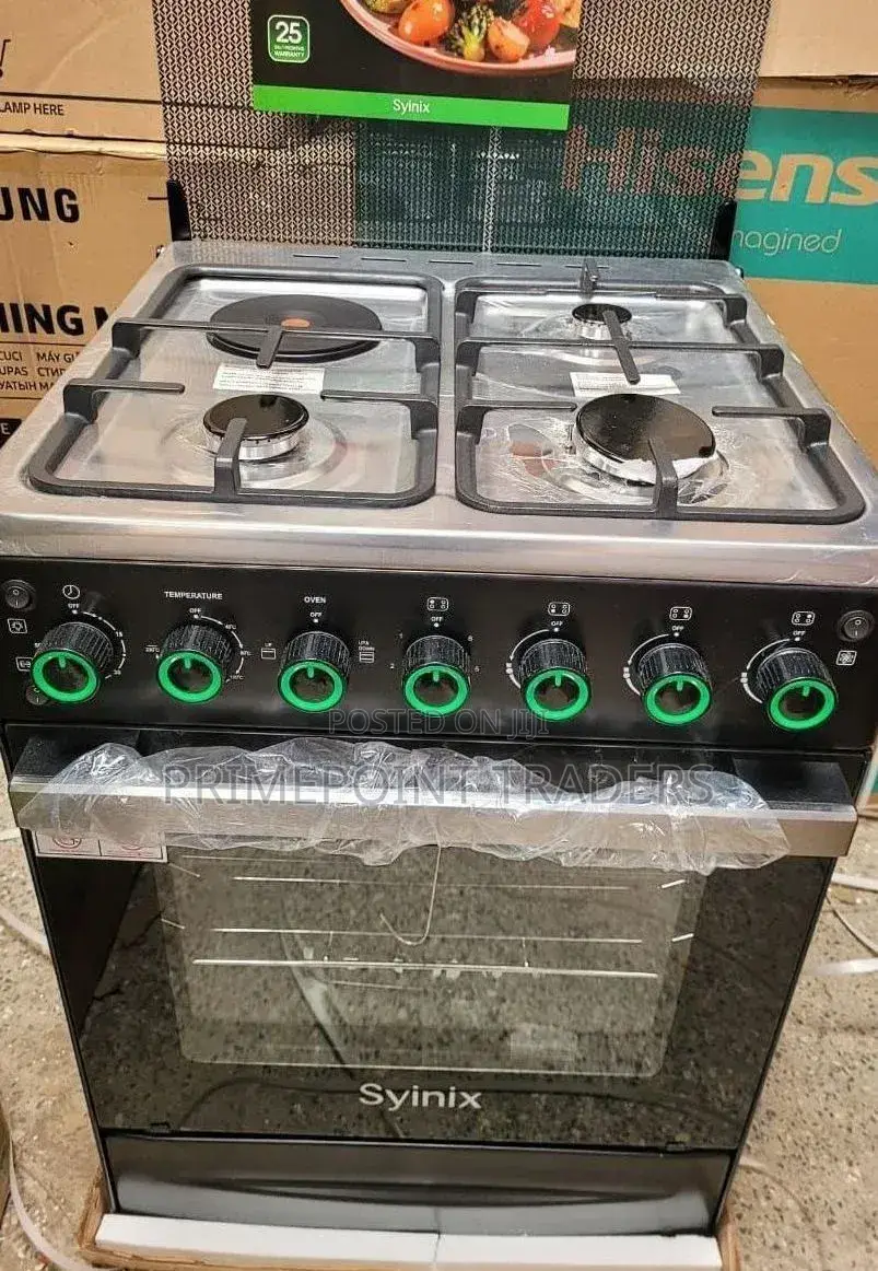 Syinix 60x60 3+1 Electric Oven Cooker,Power, Safety Precision in On