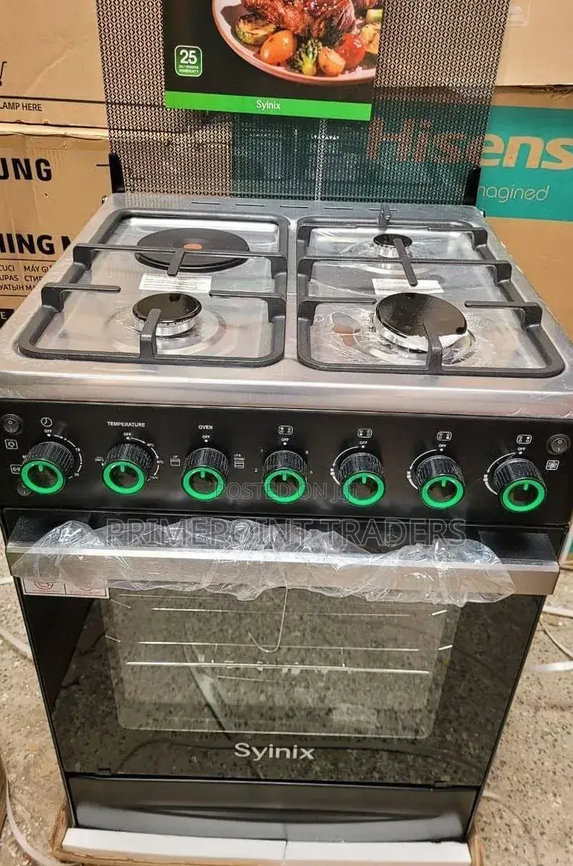 Syinix 60x60 3+1 Electric Oven Cooker,Power, Safety Precision in On