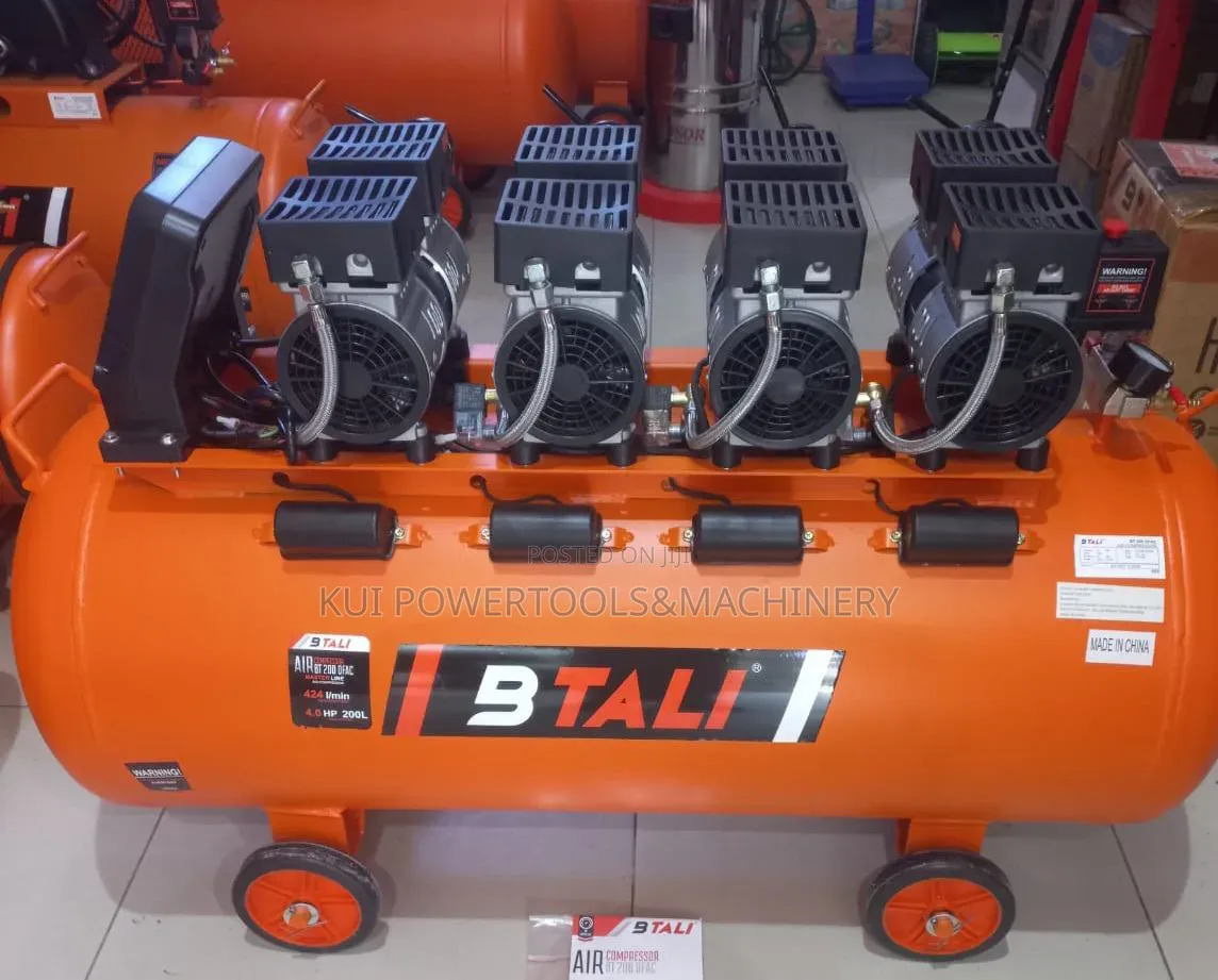 Btali 4 Pistol Silent 200l Compressor / 200l Oil Less Air Compressor