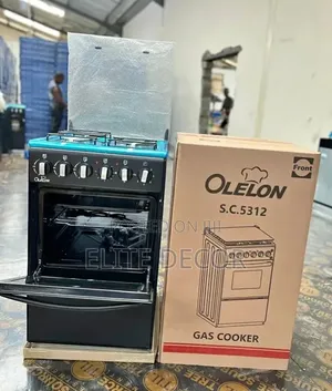 New Model Silver Olelon Free Standing 3 Gas Burner +1 Electric Cooker