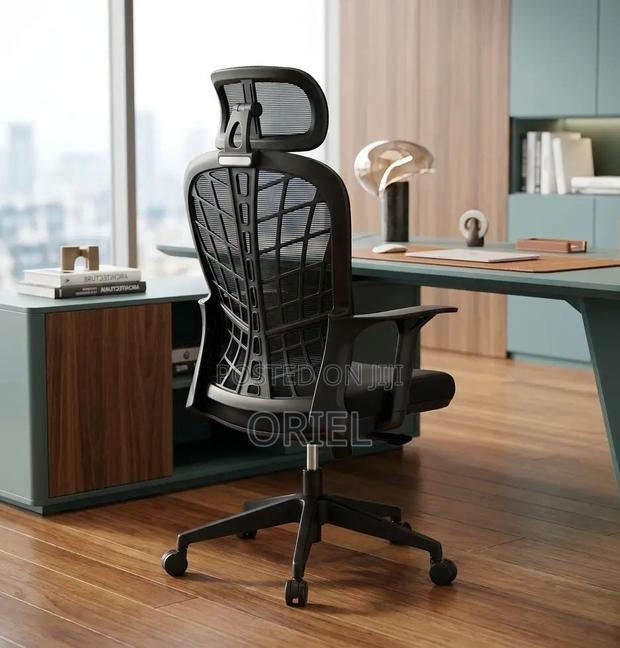 Office Chair : Mesh Back Executive Office Chair Ergonomic Design - thumbnail 8