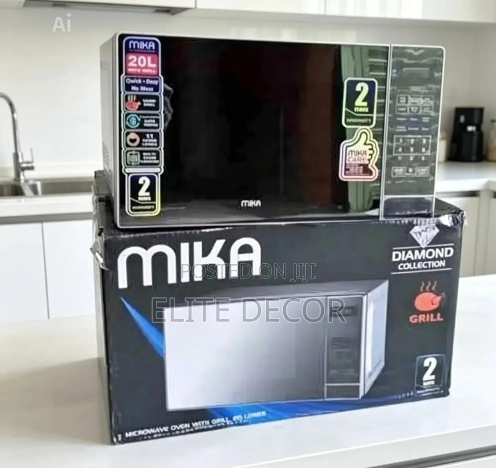 Mika 20l Microwave Oven With Grill – 700w Digital Microwave,