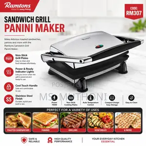 Rm307 Ramtons Sandwich Grill Panini Maker